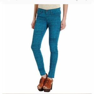 Rag & Bone Tweed Leggings Blue Black Size 30